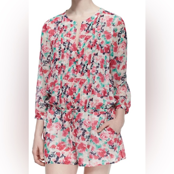 Joie Pants - Joie Amara C Floral Print  Silk Romper Size S